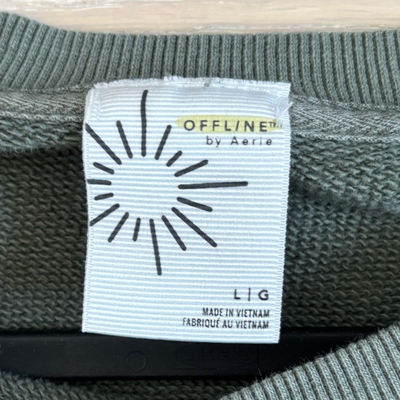 Aerie Green Crew Neck Sweater - Picture 3 of 3